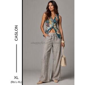 MSRP: $69 | ✨Caslon Linen Blend Pinstripe Wide Leg Pants – L-XL | Coastal Chic ✨